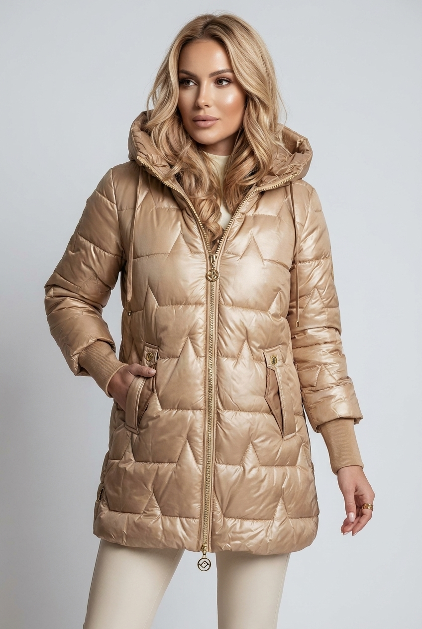 Olivia | Damen Langer Winter Daunenjacke