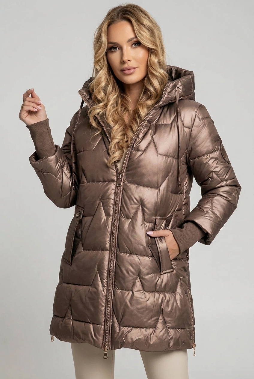 Olivia | Damen Langer Winter Daunenjacke