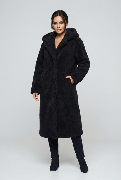 Sophia | Damen Langer Teddy Winterjacke