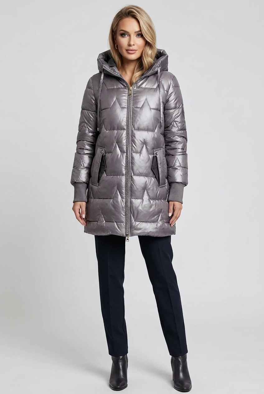 Olivia | Damen Langer Winter Daunenjacke