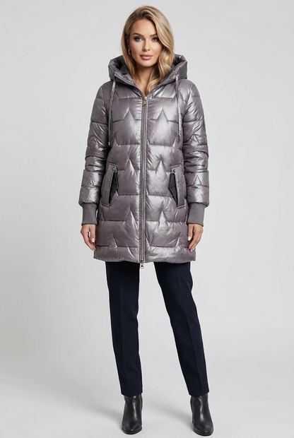 Olivia | Damen Langer Winter Daunenjacke