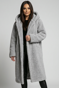 Sophia | Damen Langer Teddy Winterjacke