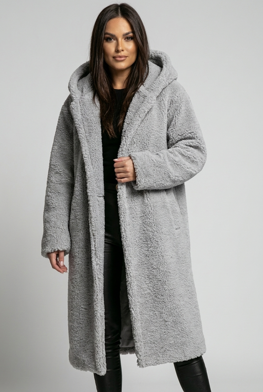 Sophia | Damen Langer Teddy Winterjacke