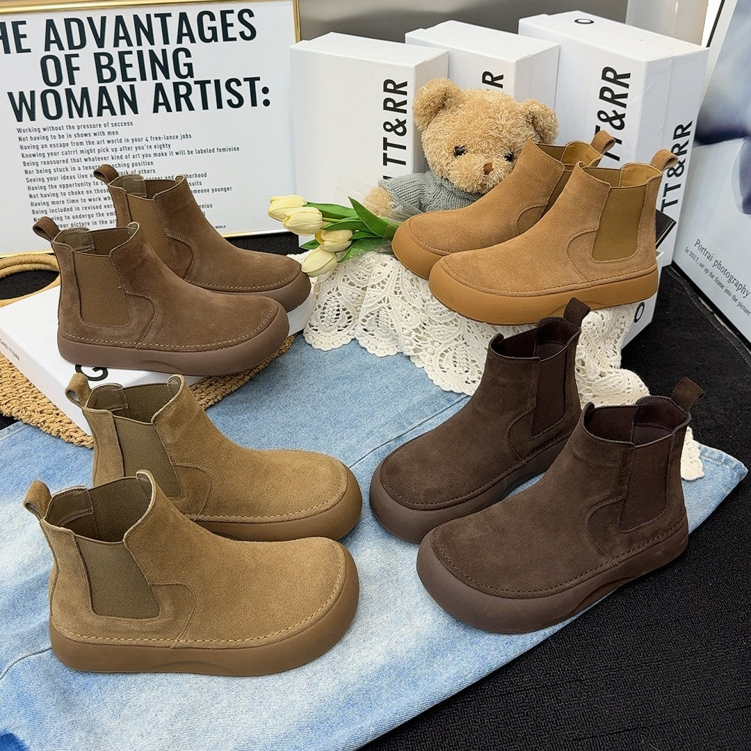Valeria | Damen Rutschfeste Chelsea Stiefel mit Plateausohle