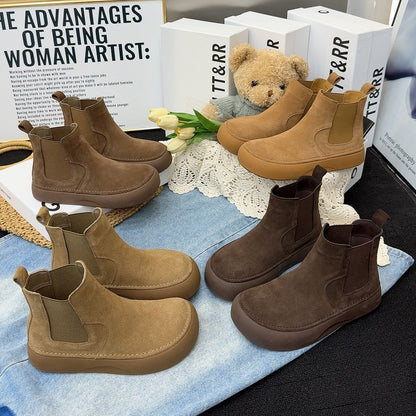 Valeria | Damen Rutschfeste Chelsea Stiefel mit Plateausohle