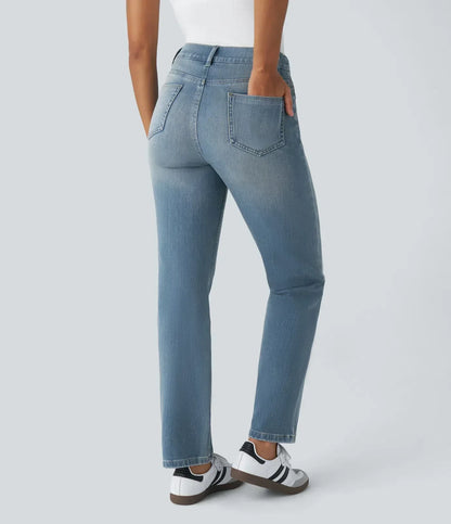 Yara | Damen Bequeme Stretch Jeans gerade geschnitten