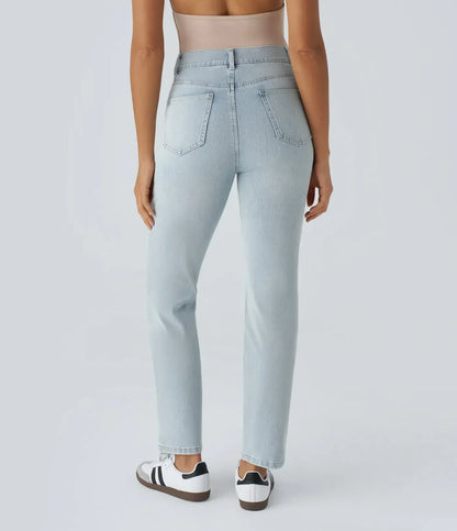 Yara | Damen Bequeme Stretch Jeans gerade geschnitten