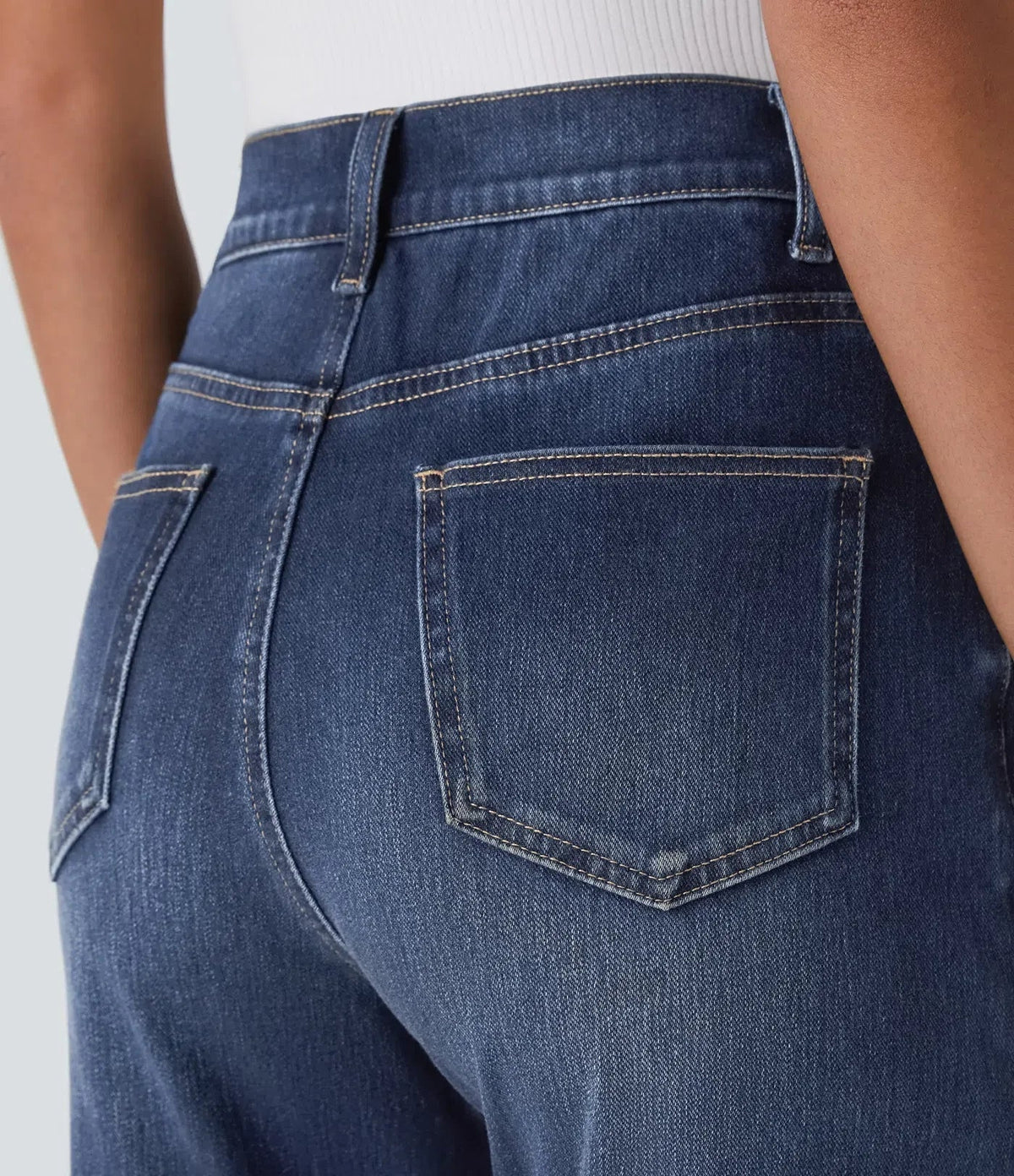 Yara | Damen Bequeme Stretch Jeans gerade geschnitten