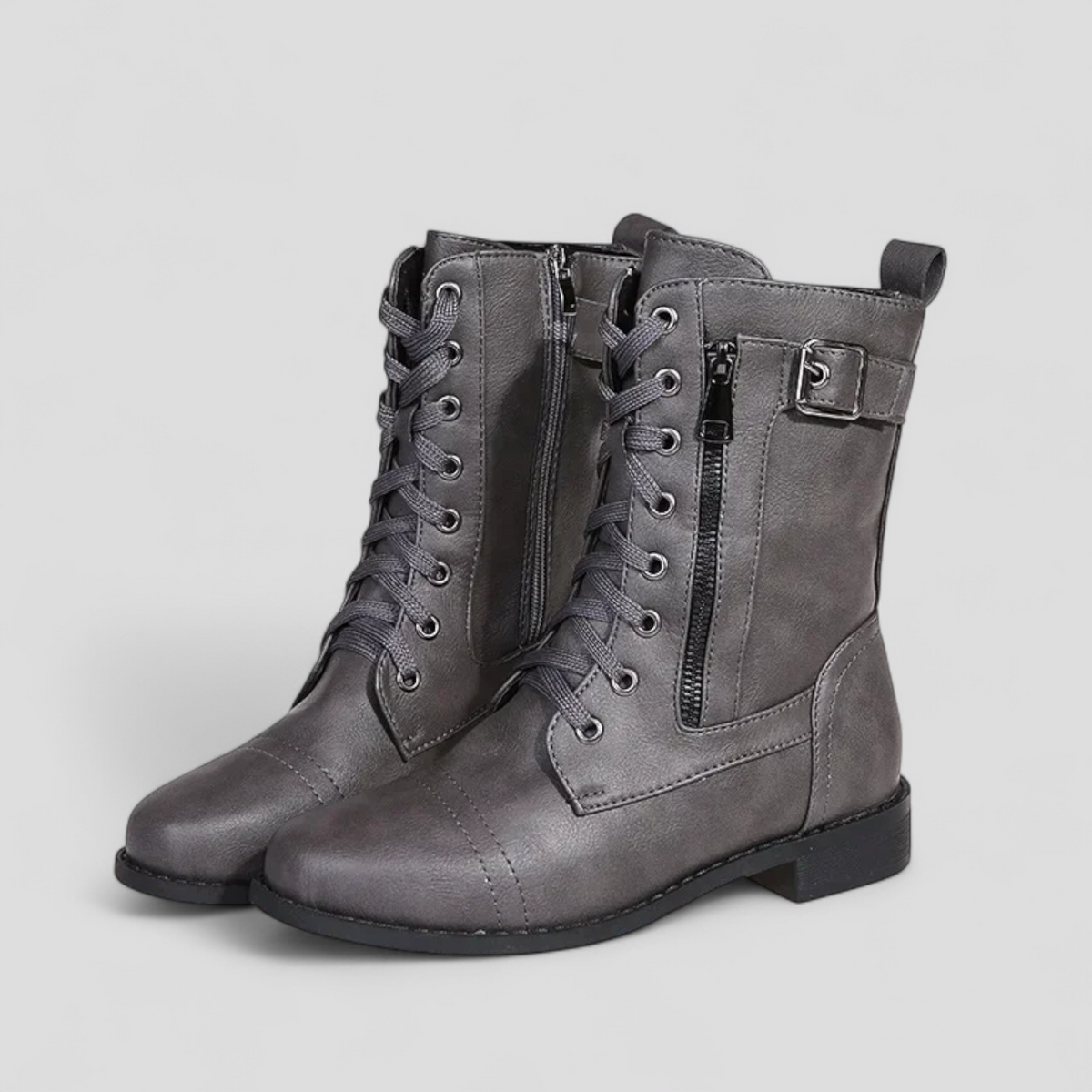 Zoe | Damen Geschnürte Stiefel mit Reissverschluss